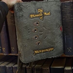 NWT Loungefly Harry Potter Hogwarts Book Of Monsters Faux Fur/leather Backpack